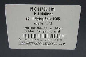 Auto MATRIX Rolls Royce scala 1/43 - Foto 1 di 11