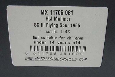 Auto MATRIX Rolls Royce scala 1/43 - Immagine 1 di 4