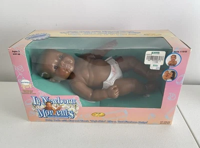 La Newborn Moments African American Baby Girl 13" Soft Skin Doll Berenguer 1999 - Image 1 of 4
