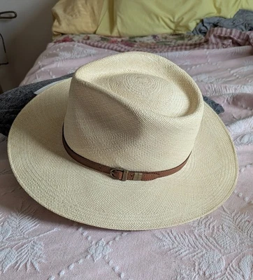 Sombrero de Panamá Bigalli Vaquero Australiano TE Original Paja Natural Mediano Foto 1 de 4