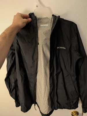 Chaqueta Columbia para mujer extra pequeña negra impermeable impermeable abrigo de lluvia con capucha al aire libre Foto 1 de 4