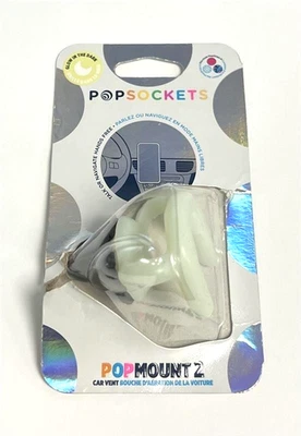 Suporte de ventilação para carro Popsocket Popmount 2 brilho no escuro - Imagem 1 de 4