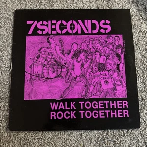 7 Seconds, Walk Together Rock Together RENO NV PUNK w/ RARE OG Inserts 1985 - Picture 1 of 7
