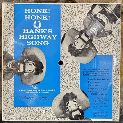 Honk! Honk! Hank's Highway Song RoSPA 6 1/2" Cardboard Flexi Disc 1960s - RARE!! - Image 1 of 4