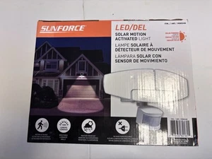 Sunforce LED Solar Motion Security Light 1500 Lumens Adjustable Heads Easy - Picture 1 of 4