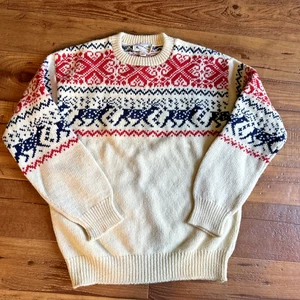 Vintage Cedar Bend Wolle Opa Pullover Urlaub hässlich Gr. Large Made USA - Bild 1 von 5