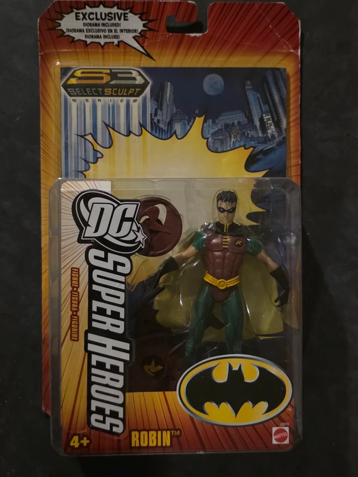 Figura de acción DC SUPER HEROES ROBIN S3 SelectSculpt Series 6" 2006 en paquete Foto 1 de 2