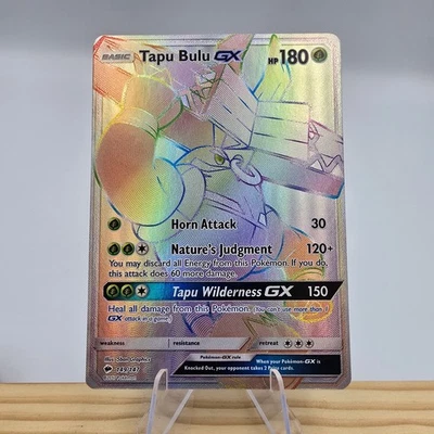 Pokémon TCG 2017 Sun & Moon Burning Shadows Rainbow Rare Tapu Bulu GX 149/147 NM - Image 1 of 2