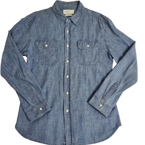 Imogene + Willie Earl Chambray Shirt XL Handmade USA 5oz Indigo Workwear - Picture 1 of 10