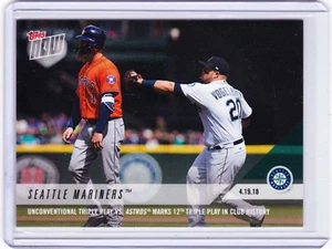 Kyle Seager Robinson Cano Mariner Triple Play v Astros 2018 Topps NOW 100 PR 215 - Picture 1 of 2