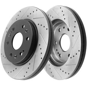 Rotor de freno delantero perforado y ranurado para Cadillac Escalade Silverado Sierra 55097 - Imagen 1 de 5