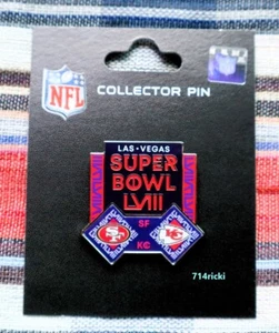 Super Bowl LVIII 58 Kansas City Chiefs vs San Francisco 49ers Pin Lapel Official - Picture 1 of 1