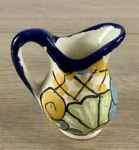 Brocca in miniatura colorata dipinta a mano Talavera ~ Messico 2,5" - Foto 1 di 9