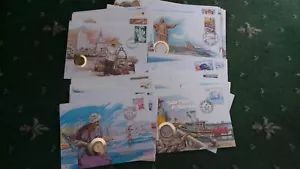 First Day Covers of the World Coins by Munz-Briefe CHOOSE YOUR - Picture 1 of 2