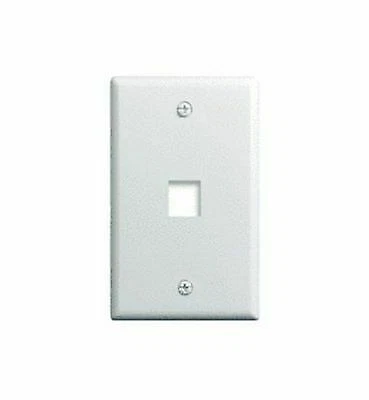 Legrand OnQ WP3401WH Single Gang 1 Port Keystone Wall Plate White