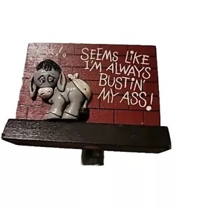 1975 Wallace Berrie Figurine "Seems Like I'm Always Bustin' My Ass!" Plaque - Picture 1 of 4
