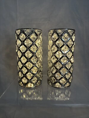 7" tall Crystal Beaded Metal Fairylight Holders Wedding Centerpieces Party Home - Image 1 of 4