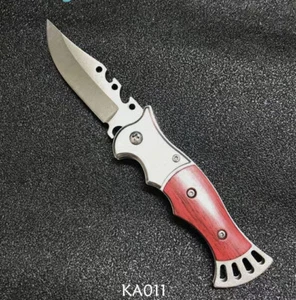 Pocket Knife 6 inch wood grain and stainless steal new without tags - Picture 1 of 11