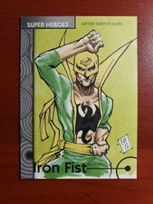 2013 Marvel Fleer Retro Super Heroes Iron Fist Sketch Card by Chris Foreman 1/1