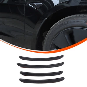 Car Front Rear Wheel Eyebrow Lip ABS Black Trim For Tesla Model 3 2017-2023 - Picture 1 of 12