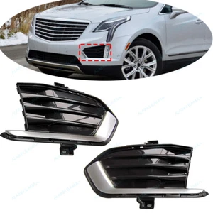 Front Bumper Fog Light Cover Grille t Fit For Cadillac XT5 2016-2020,LH&RH - Picture 1 of 8