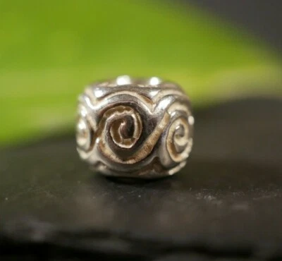 Schöner 925 Silber Anhänger Charm Bead Pandora Signiert ALE Wirbel Labyrinth  - Bild 1 von 4