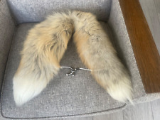 new red beige fox fur collar white tips