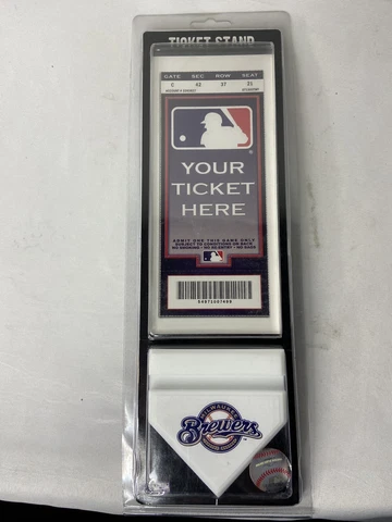 MLB Milwaukee Brewers That's My Ticket My First Game Ticket Stand Display New Cover