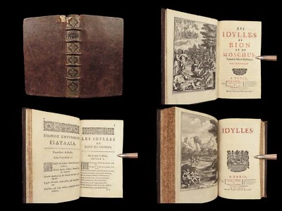 1686 GREEK Poetry 1ed Bion of Smyrna & Moschus Syracuse Adonis French Longpierre - Image 1 of 4