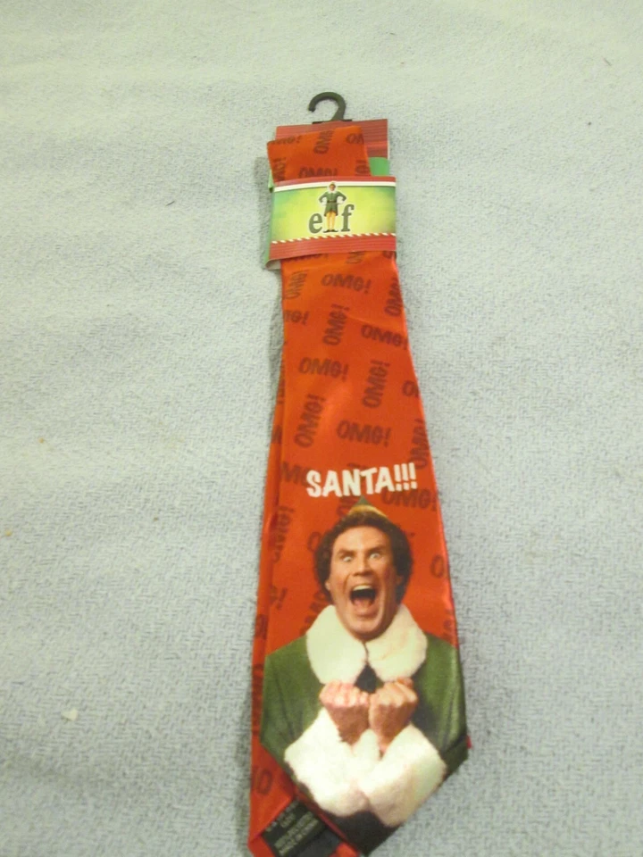 Corbata de Navidad para Hombre Elfo La Película OMG Santa Will Ferrell Nueva Foto 1 de 1