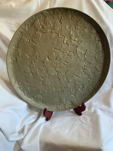 PAIR Madhouse by Michael Aram Melamine Platter Large 16"  Embossed Fig Leaf   - Picture 1 of 9
