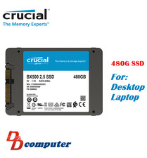 Crucial BX500 480GB 2.5" SATA SSD 3D NAND 540MB/s 7mm Internal Solid State Drive