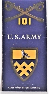 1932-1941 US Army 101st Cavalry Matchbook Cover - Top Zustand - Bild 1 von 3
