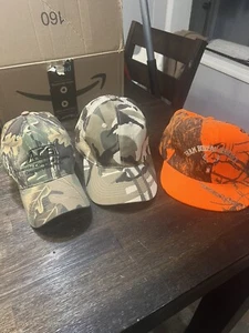 Lot Of 3 Hunting Hats Caps Camo Adjustable Trucker Dad Mesh Strap - Picture 1 of 12