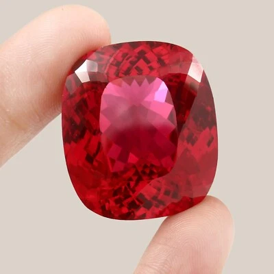 Натуральный безупречный бирманский рубин музейного класса россыпью драгоценный камень огранка 28x24 мм - Изображение 1 из 4