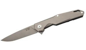 CUCHILLO DE BOLSILLO PLEGABLE DE UNA MANO HERBERTZ / ACERO INOXIDABLE / TITANIO ** NUEVO con CAJA** - Imagen 1 de 2