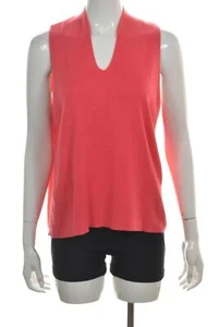 Valerie Valerie Stevens Womens Sweater Size XL Pink Solid V-Neck Sleeveless - Picture 1 of 5
