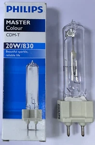 1x 20W Philips HID, G12, 2 pin, MasterColour CDM-T 20W/830, Ceramic Metal Halide - Picture 1 of 3