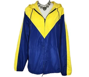 Ropa exterior vintage de Sears cortavientos para mujer talla XL amarillo y azul marino - Imagen 1 de 13