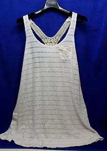 Lucky Brand Swim Bikini Cover Up Tunic Dress Size S WHT Knited i3 - Picture 1 of 2