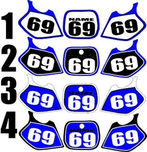 1993-1995 Yamaha YZ125 250 YZ 125 250 Number Plates Side Panels Graphics Decal - Bild 1 von 1