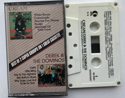Best Of CREAM / DEREK & THE DOMINOS CASSETTE Orig 1986 BU 9384 - Image 1 of 2
