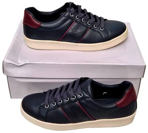 KURT GEIGER London Mens Navy Fraser Dress Lace Up Trainer Sneaker MRP £69 - Picture 1 of 9