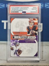 2020 Contenders Round Numbers Joe Burrow Justin Jefferson Rookie Card RC PSA 10