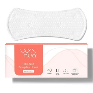 Nua Ultra-Soft Panty Liners For Women Daily Use - 40 Liners | 190mm Long - Picture 1 of 7