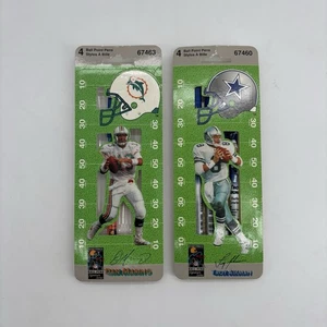 1995 TROY AIKMEN DALLAS COWBOYS BLUE BALL POINT PEN SET SEALED DAN MARINO - Picture 1 of 5