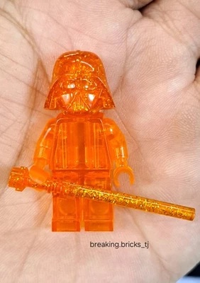 Lego StarWars Minifigure Prototype Darth Vader Transparent Glitter ORANGE- RARE - Image 1 of 3