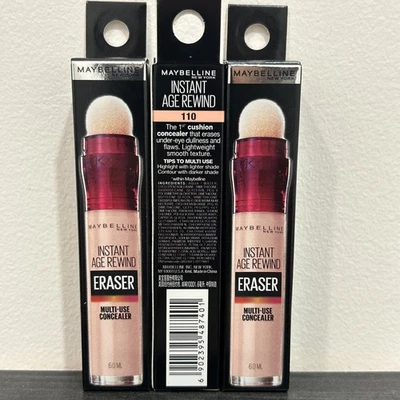 3x Maybelline Instant Age Rewind Eraser Multi‑Use Concealer 6 ml Shade 110 Fair - Image 1 of 4