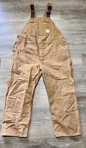 Mono con tirantes Carhartt años 90 de colección lona de pato doble rodilla unión hecho en EE. UU. 46x30 - Imagen 1 de 5