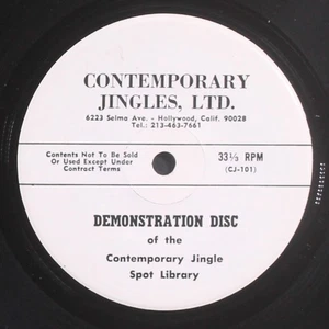 CONTEMPORARY JINGLES LTD.: demonstration disc of the contemporary jingle spot li - Imagen 1 de 2